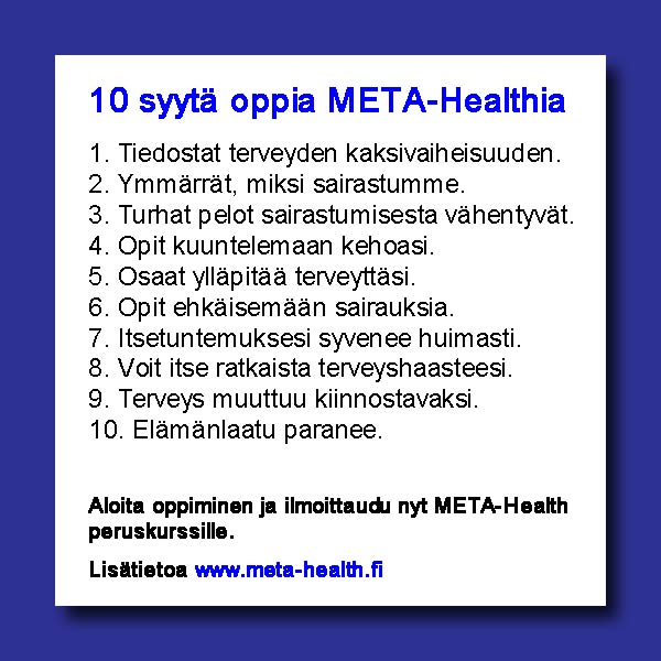 META-Health 10 syytä